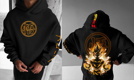 Dragon Ball: Peripheral Versatile Sweater Autumn and Winter Men's and Women's Loose Hooded Sweater