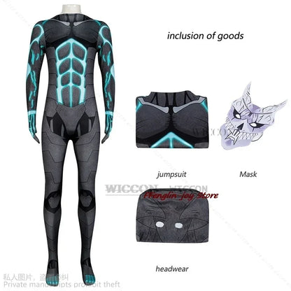 Kaiju No. 8: Cos Kafka Hibino Cosplay Costume Jumpsuits Mask Outfit Halloween Role Playing Costumes Party Kaiju CZSDFEWTRF3