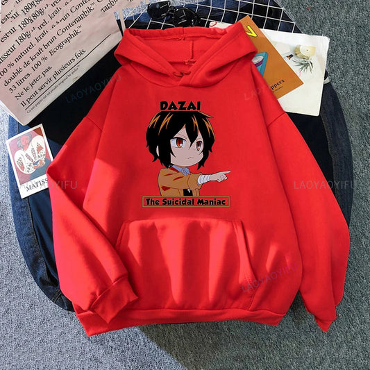 Bungo Stray Dogs: Osamu DAZAI Hoodie Anime Print Manga Kawaii Graphics Hooiharajuku