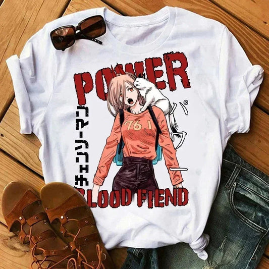 Chainsaw Man: Graphic Print T Shirt Men Women Fashion Casual Crew Neck Short Sleeve  Unisex T Shirt