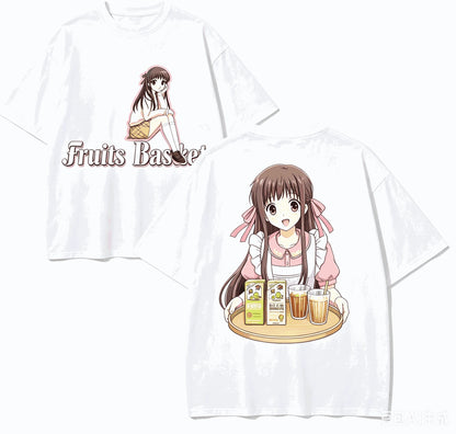 Fruits Basket:  Lover T-shirt Harajuku Cotton New Model High Street Retro Fashion Unisex Oversized high quality hot product
