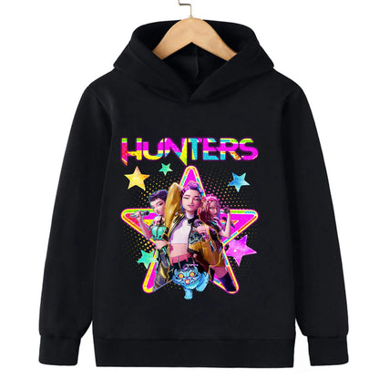 KPop Demon Hunters : Toddler Girl Clothes Demon Hunters Fashion Hoodie Clothes Child Girl Movie New Sweatshirts Casual Tops