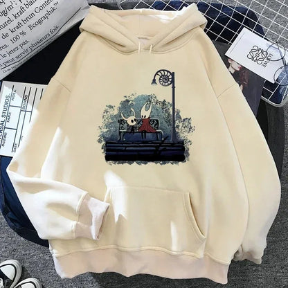 Hollow Knight: Silksong Print Hoodies Women Men Oversized Y2k Aesthetic Autumn Winter Thick Fleece Pullover Hoddies Streetwear