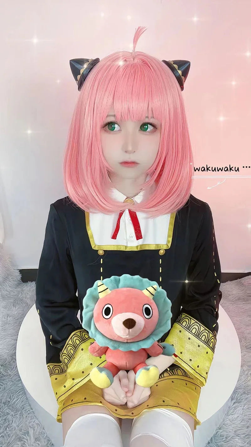 Spy X Family : CHILD DY20Anime Cosplay Costume Yor Forger Sexy Dress Loid Forger Light Green Suit Anya Kawaii Outfit Carnival Party Wig