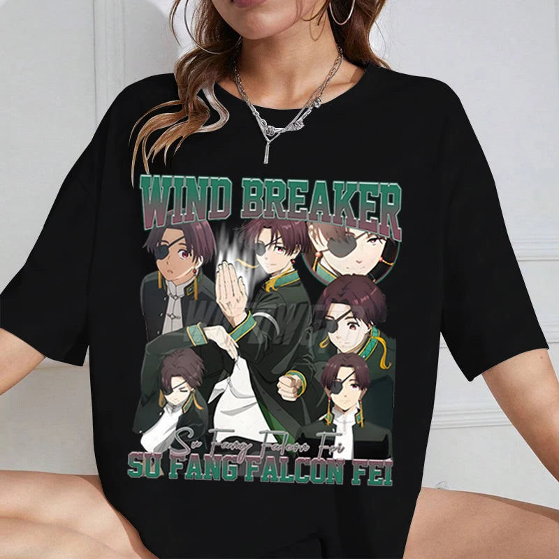 Wind Breaker:  Classic Street Clothes Gift for Him Anime Apparel Cotton Anime Soft Tee