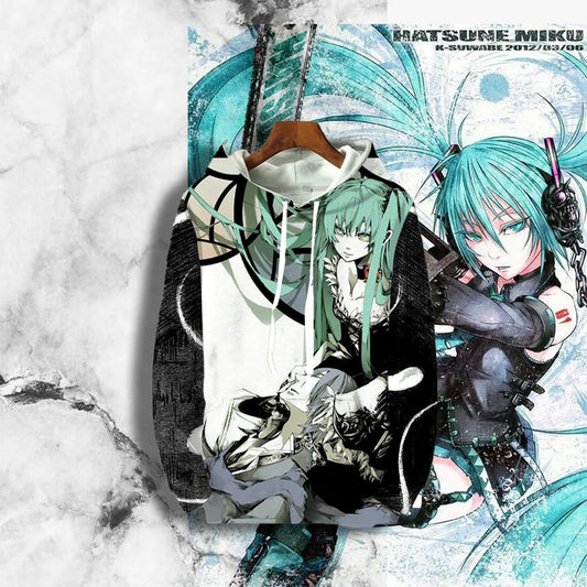Genshin Impact:（Miniso）3D Printed Autumn Winter Sailor Hatsune Hoodie Women Sweatshirts Hoodies Clothing Hoodie Women Clothing Hoodie
