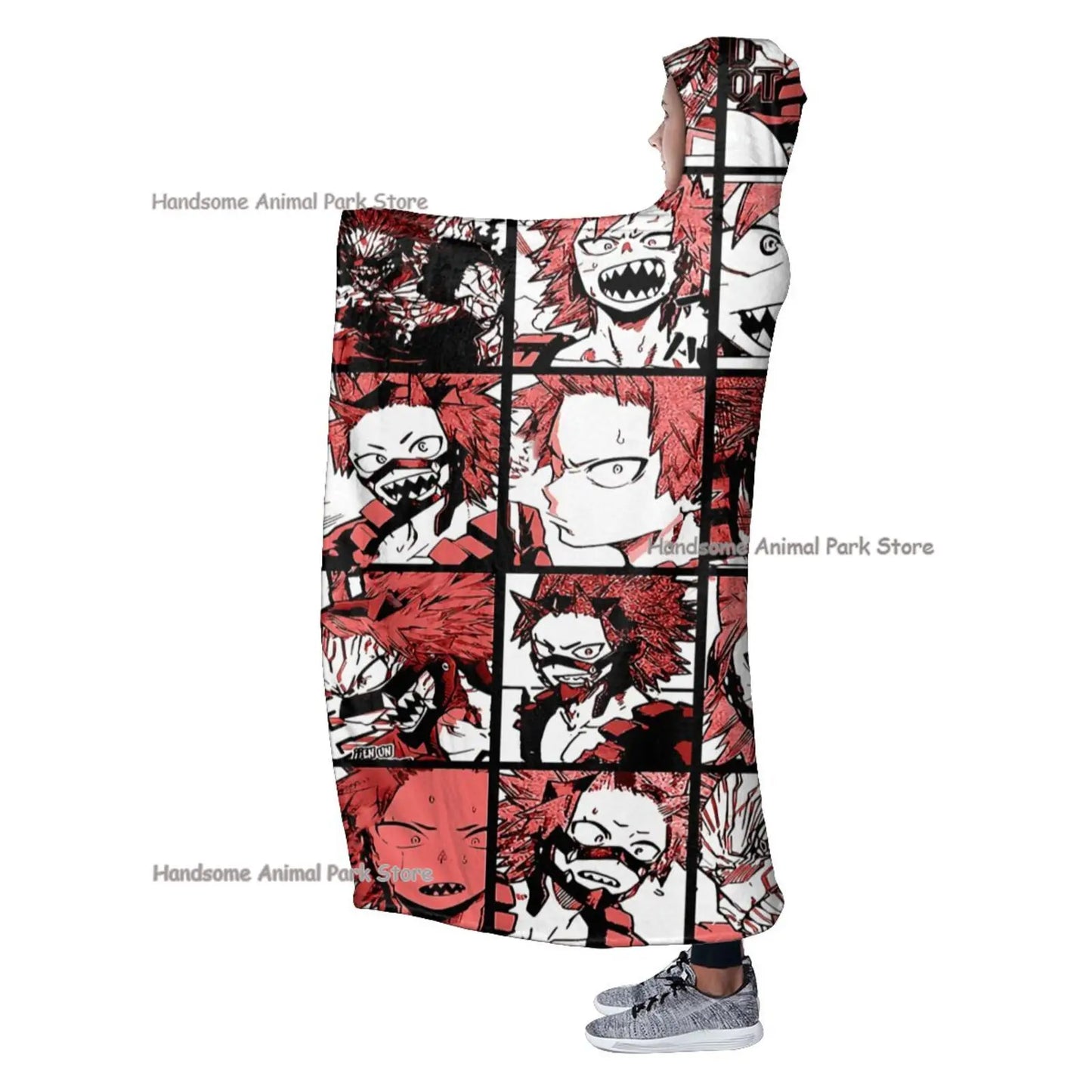 My Hero Academia: Collage Soft Warm Hooded Blanket Kirishima Tamaki Amajiki Kaminari Denki Midoriya Izuku