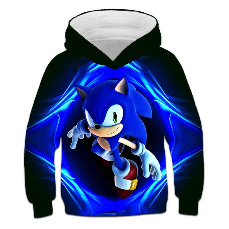 Sonic The Hedgehog: Children's Clothes Fashion Sonic Hoodie For Kids Boys Girls Children Autumn Long Sleeve Printed Anime Sweatshirts Cool Tops Tees