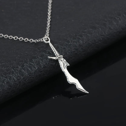 Solo Leveling: Necklace Short Blade Pendant Necklace Sung Jin-woo Yoo Jin-ho Necklace Jewelry Cosplay Props Gifts