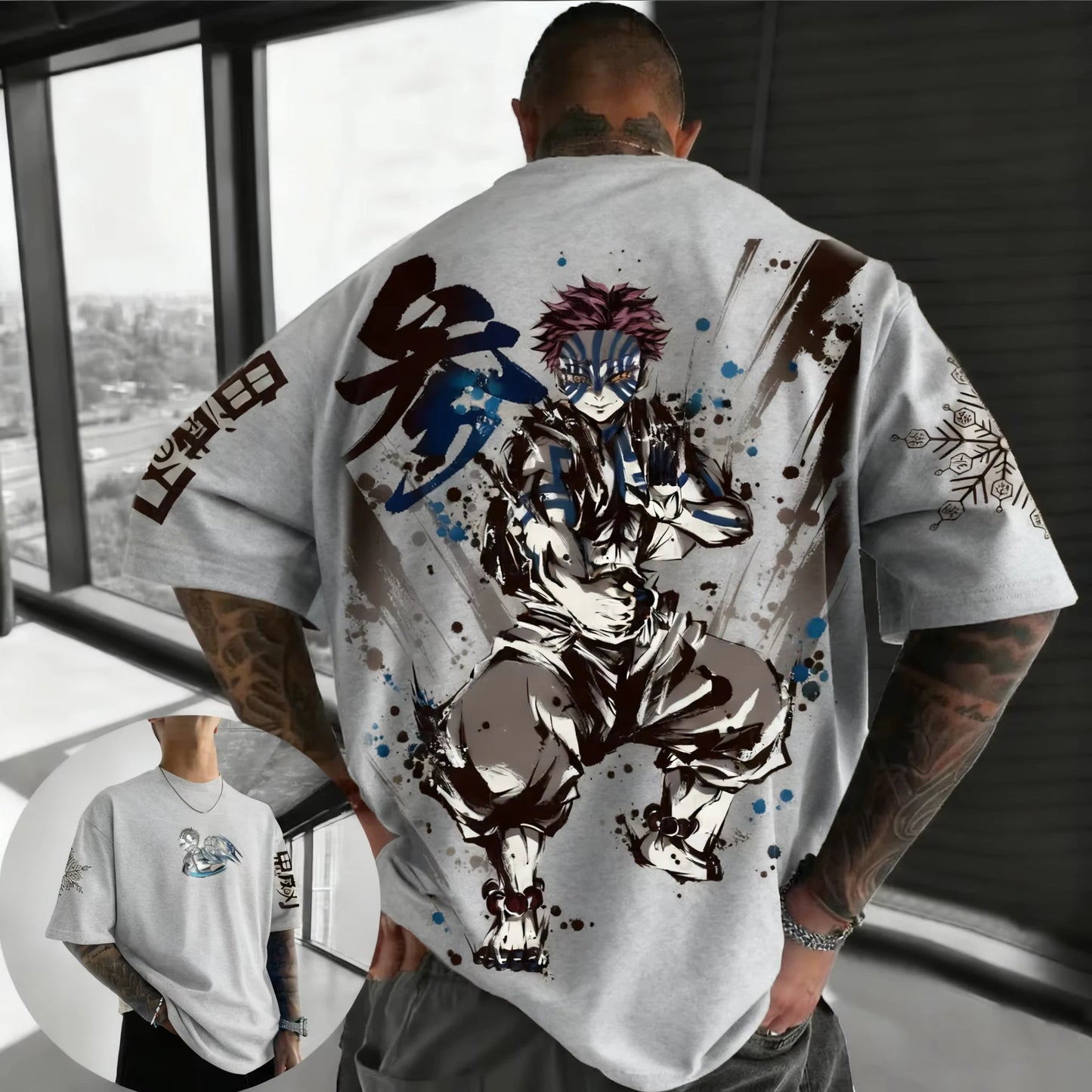Demon Slayer: Anime Printed Men, Women T-shirt Casual Fashion Harajuku Style Street Wear Y2K