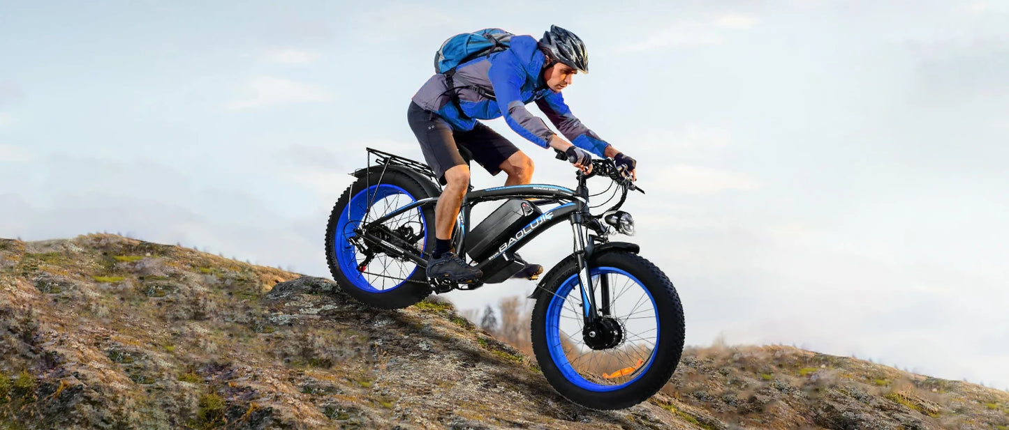 Yowamushi Pedal: Baolujie 2000W Electric Bike with 20AhRemovable Battery 26"×4"Fat Tire Ebike for Adults 35MPH 80MilesElectric Bicycles