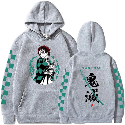 Demon Slayer: Hoodie Kamado Tanjirou Plus Size Harajuku Female Long Sleeve Streetwear Clothing