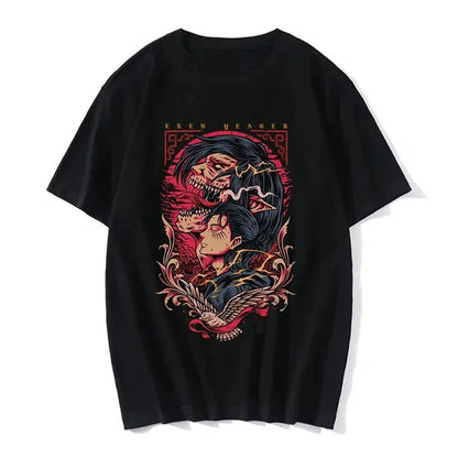 Attack on Titan T Shirt Kawaii Titans Attack Graphic Tees Demale Harajuku Summer Tops Japanese Anime