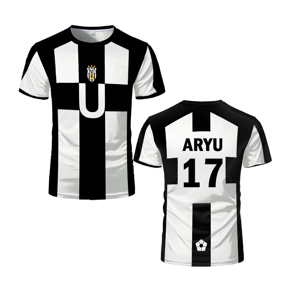 Blue Lock: Ubers Jerseys Summer Soccer T Shirts Cosplay Uniforms Barou Aiku T Shirt Unisex Street Wear Tops AIKU