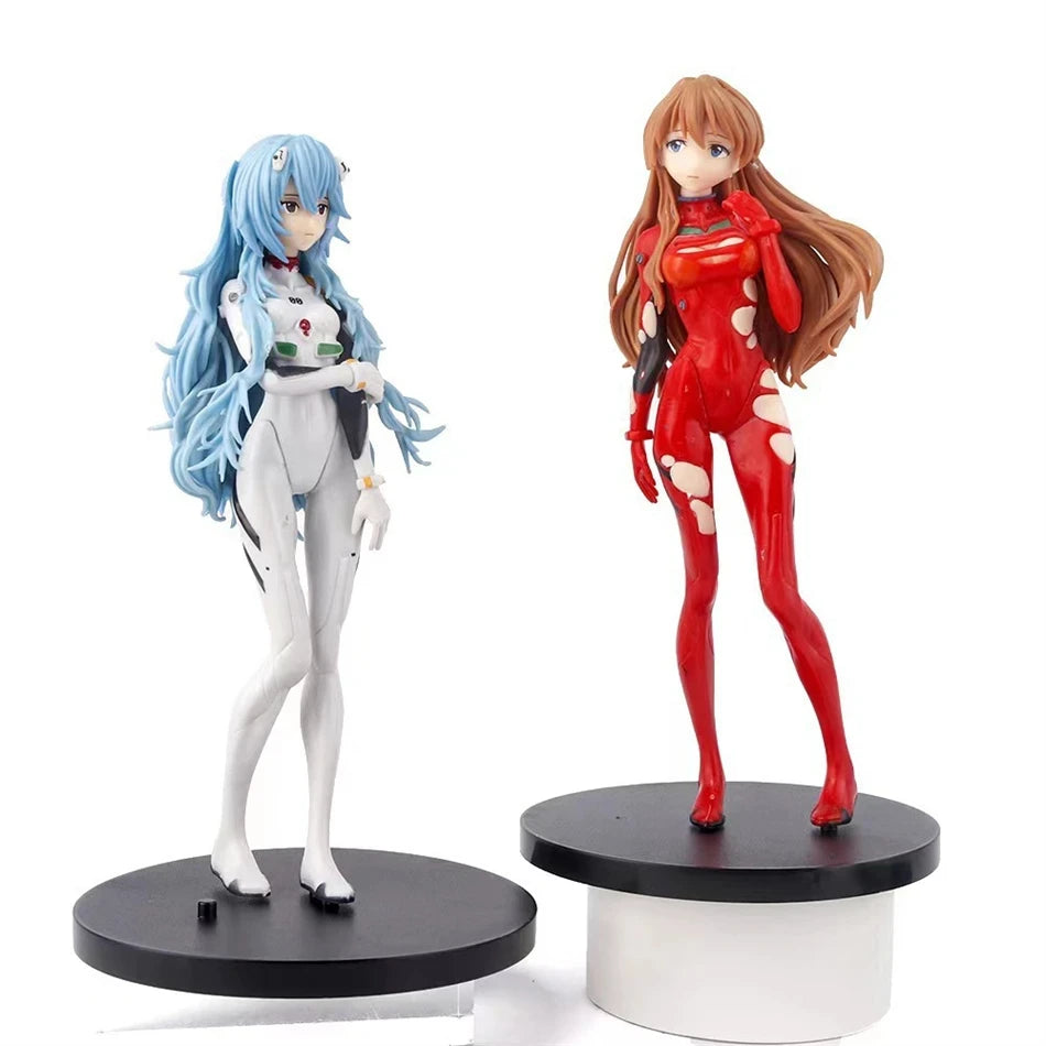 Genesis Evangelion: Anime Figure EVA Ayanami Rei Asuka Two-Dimensional Model Chassis Desktop Ornament Gift Doll Toys
