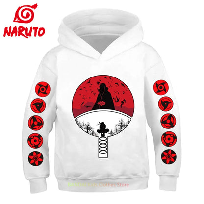 Narutos:  (KIDS) Hoodies Sweatshirts Clothes Long Sleeve Spring Autumn Kakashi Series Hooded Tops Clothing 3-14 Years Old