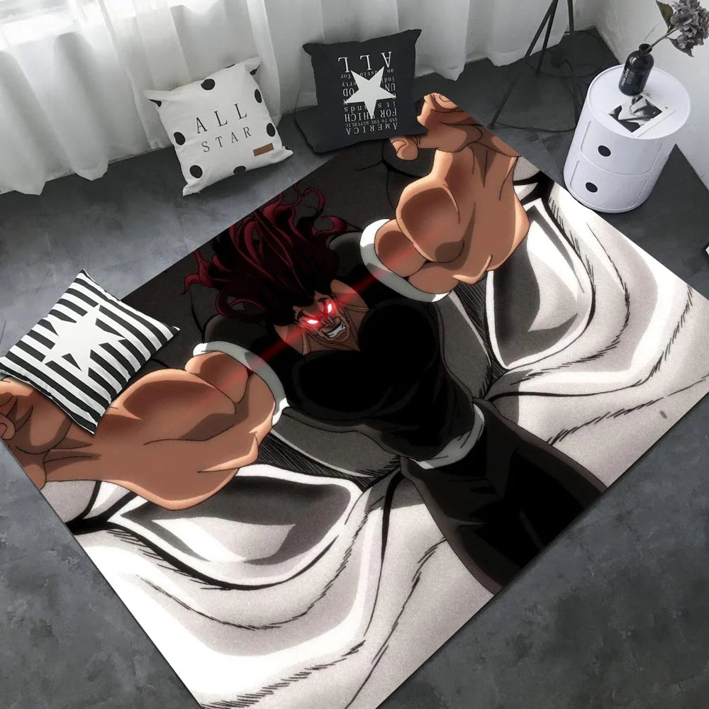 Baki Hanma: Yujiro Manga Hallway Carpet INS Style Soft Bedroom Floor House Laundry Room Mat Anti-skid Bedside Area Rugs