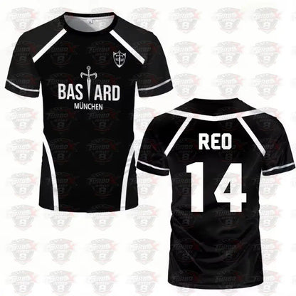Blue Lock: Anime Shirt Black And White Maillot Men's Football T-shirt Kaiser Isagi Training Breathable Sports Men's T-shirt