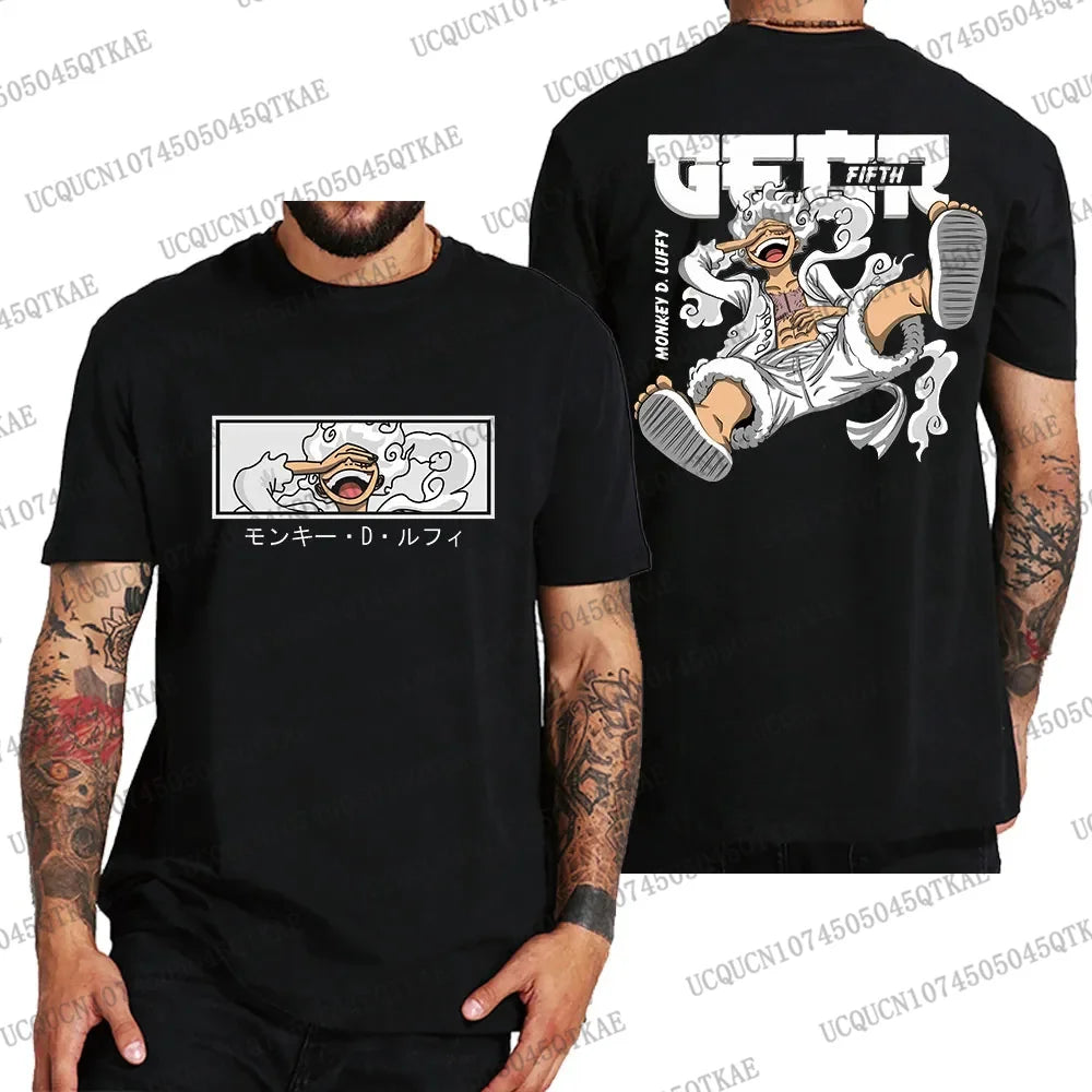 One Piece: Luffy Tshirt Men Breathable Cotton TShirt Summer Women Men Oversize Cosplay Tshirt Men Clothes