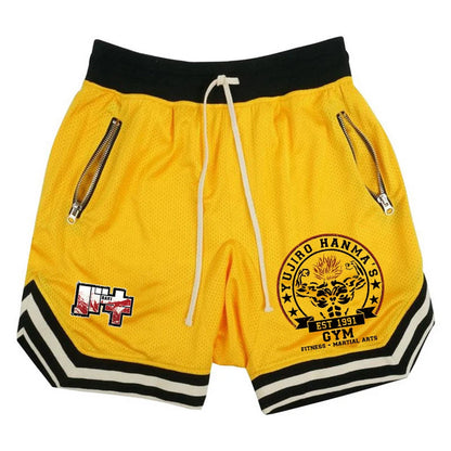 Baki Hanma: Active Athletic Shorts for  Print Breathable Quick Dry Basketball Shorts with Zippered Pockets Gym Fitness