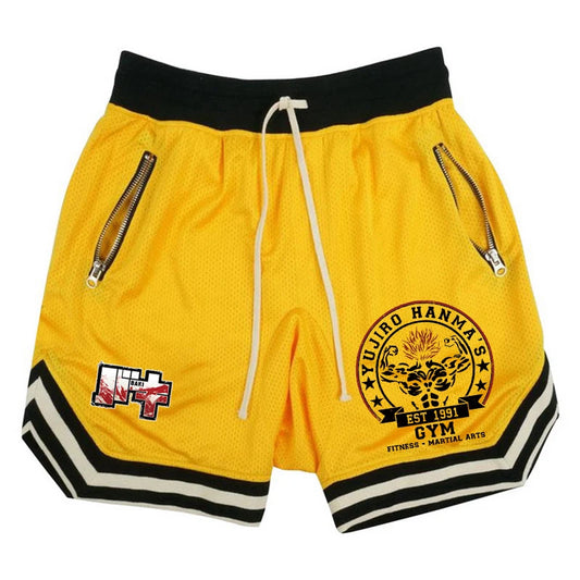 Baki Hanma: Active Athletic Shorts for  Print Breathable Quick Dry Basketball Shorts with Zippered Pockets Gym Fitness