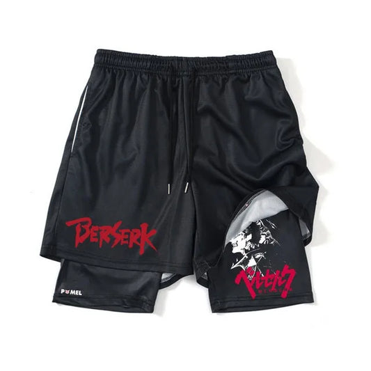 Berserk: Custom Gym Compression Shorts Running Workout GYM Summer Shorts
