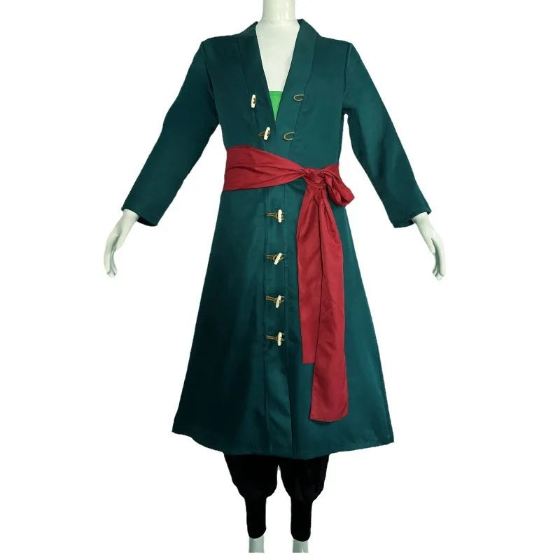 One Piece: Fantasia Wano Country Roronoa Of Zoro Cosplay Kimono Anime Pirate Disfraz Costume Men Male Halloween Carnival Party Clothes