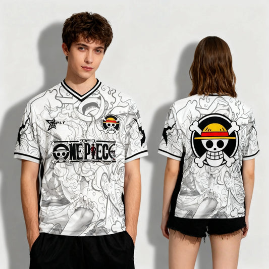 One Piece: KIDS -- 2026 New Bandai Anime Luffy Zoro Summer Jersey T-Shirt Oversized 3d Print Adults Children Multifunctional Top Clothing