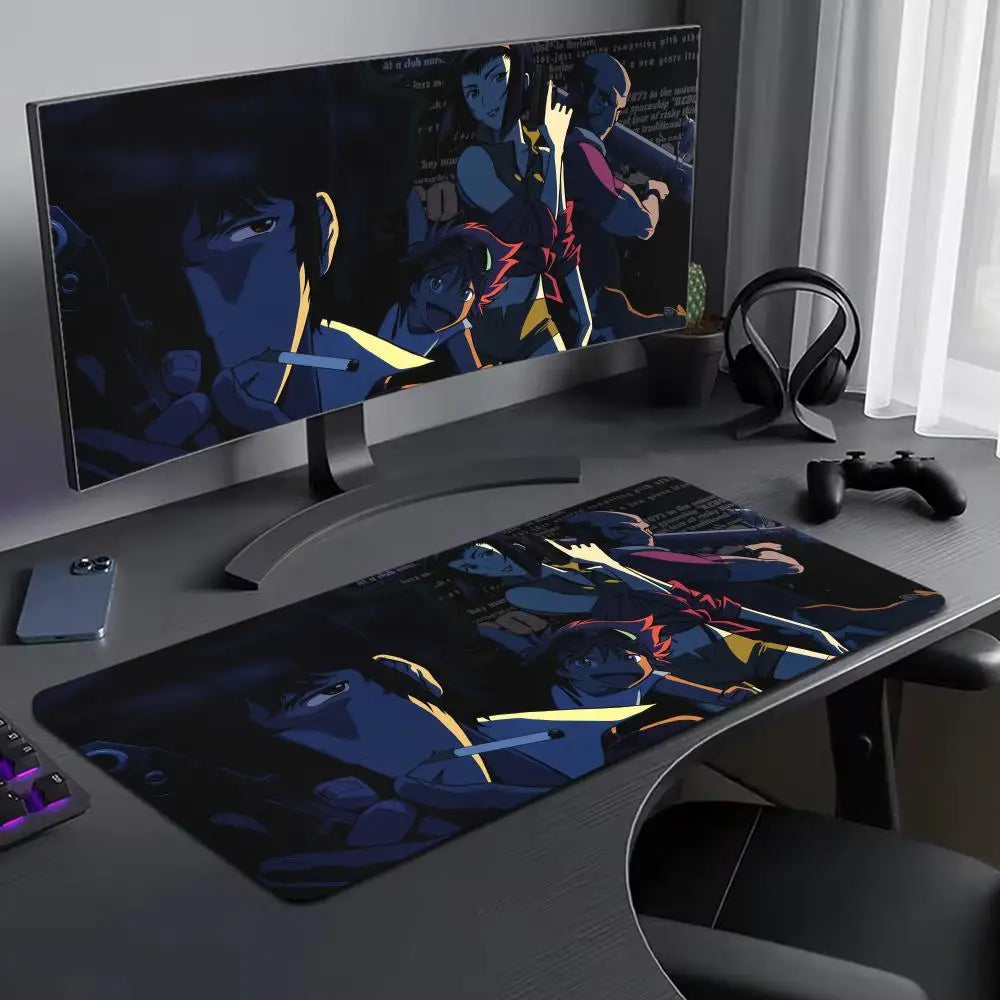 Cowboy Bebop: Mouse Pad Large Computer Mouse Pad Office Accessories XXL Pc Gamer Non-slip Deskmat Mousepad Keyboard Rubber Game