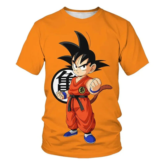 Dragon Ball: Men's 3D Printed Cartoon Tshirt Anime Z Tshirt Summer Harajuku Men Goku Clothes Super Saiya Short Sleeve T-shirt