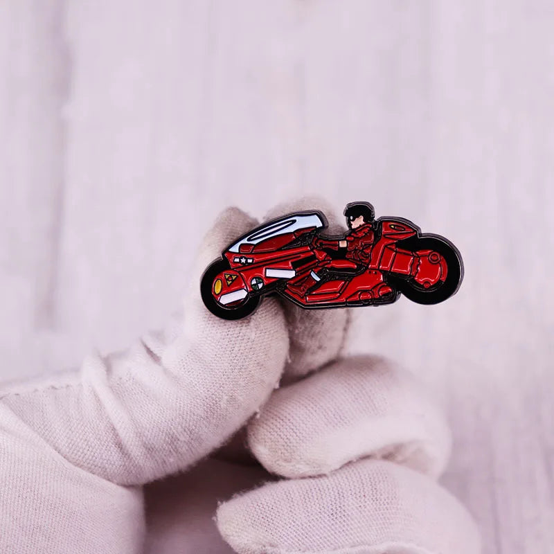Akira: Red Motorbike Boys Anime Lapel Pins Backpack Jeans Enamel Brooch Pin Women Fashion Jewelry Gifts Cartoon Badges