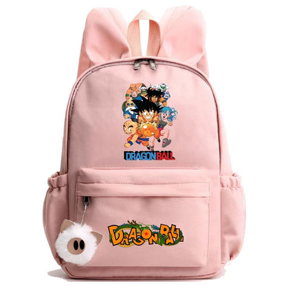 Dragon Ball: Backpack for Rucksack Rabbit Ears Casual School Bag Lunch Bag Birthday Gift Women Mochilas