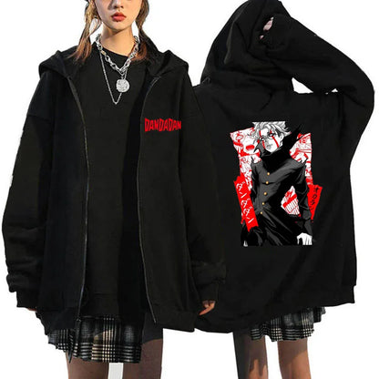 Dandadan: Okarun Zip Up Hoodies Style Youthful Manga Anime Printed Sweatshirt Design Designer Female Hoodie Zipper Funny