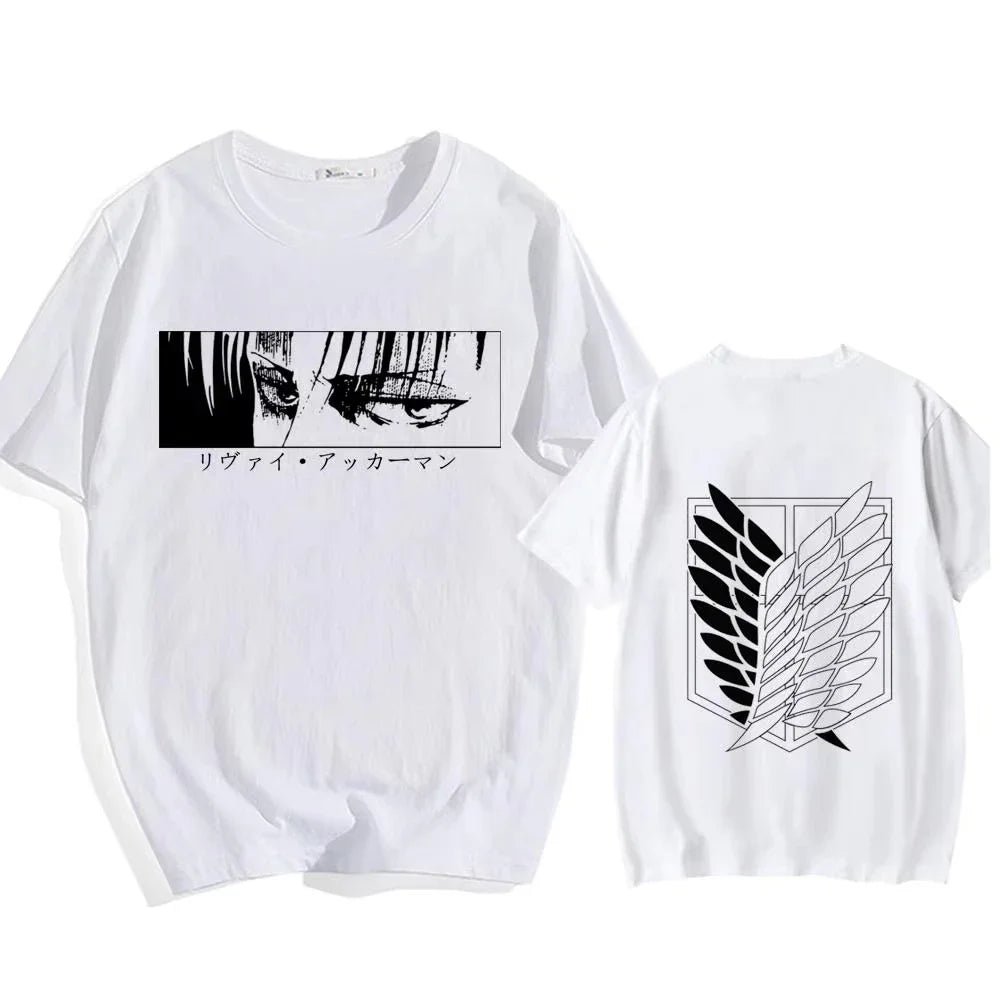 Attack on Titan: Streetwear Men's T Shirt Eren Yeager Shingeki No Kyojin  Anime Summer Cotton Women Tops Tees Casual High Quality