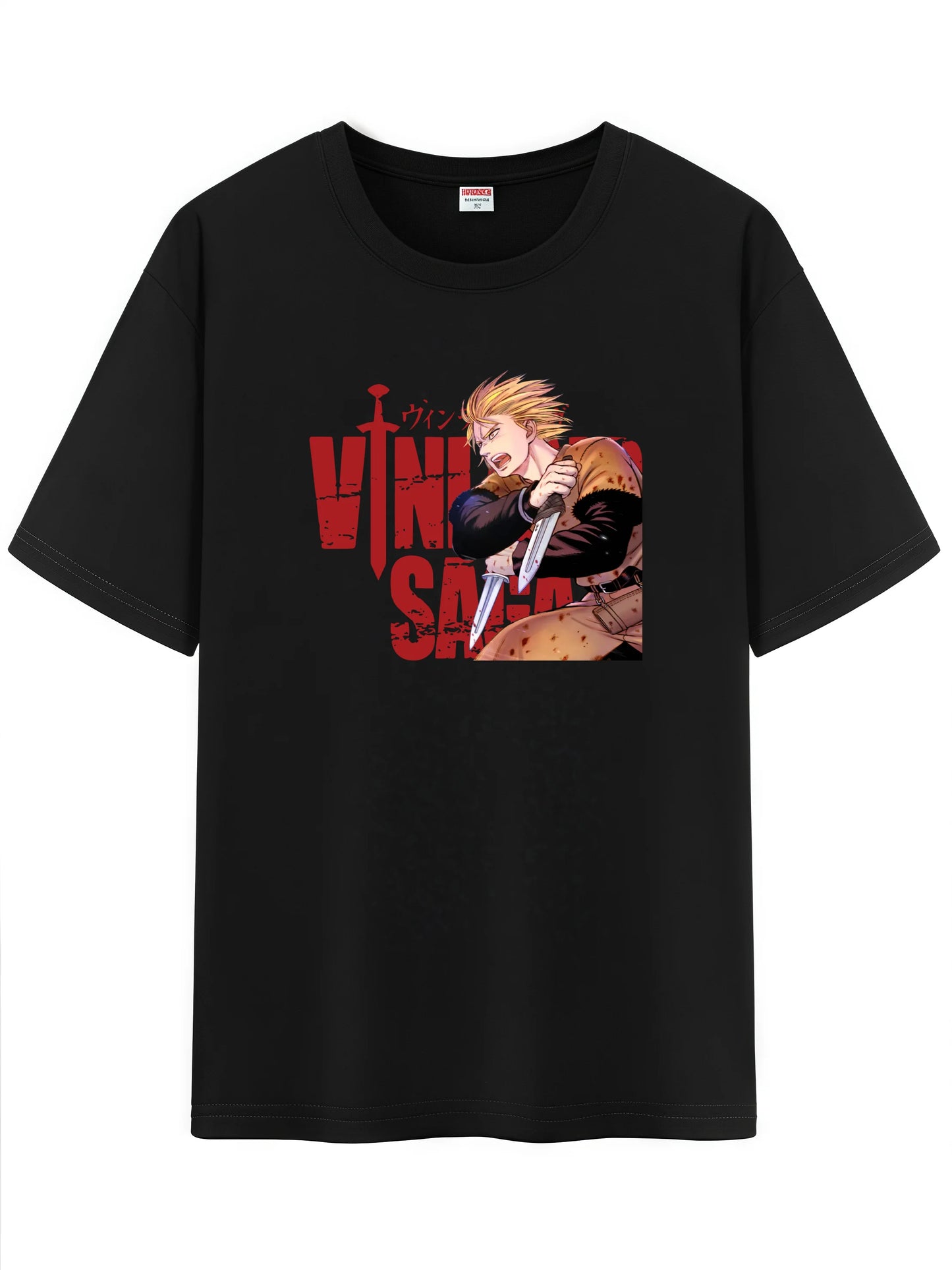 Vinland Saga: Unisex Japanese Pattern T-Shirt,  Character Graphic Short Sleeve Regular Fix Tee Shirt