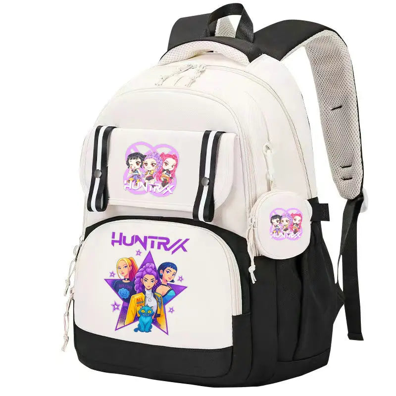 KPop Demon Hunters: Backpack Print Capacity Lightweight Daypack Schoolbag Girl Casual Travel Commute Bag