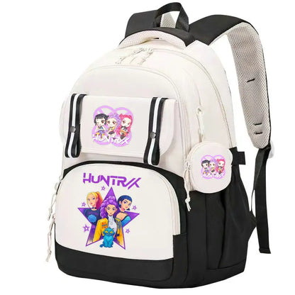 KPop Demon Hunters: Backpack Print Capacity Lightweight Daypack Schoolbag Girl Casual Travel Commute Bag