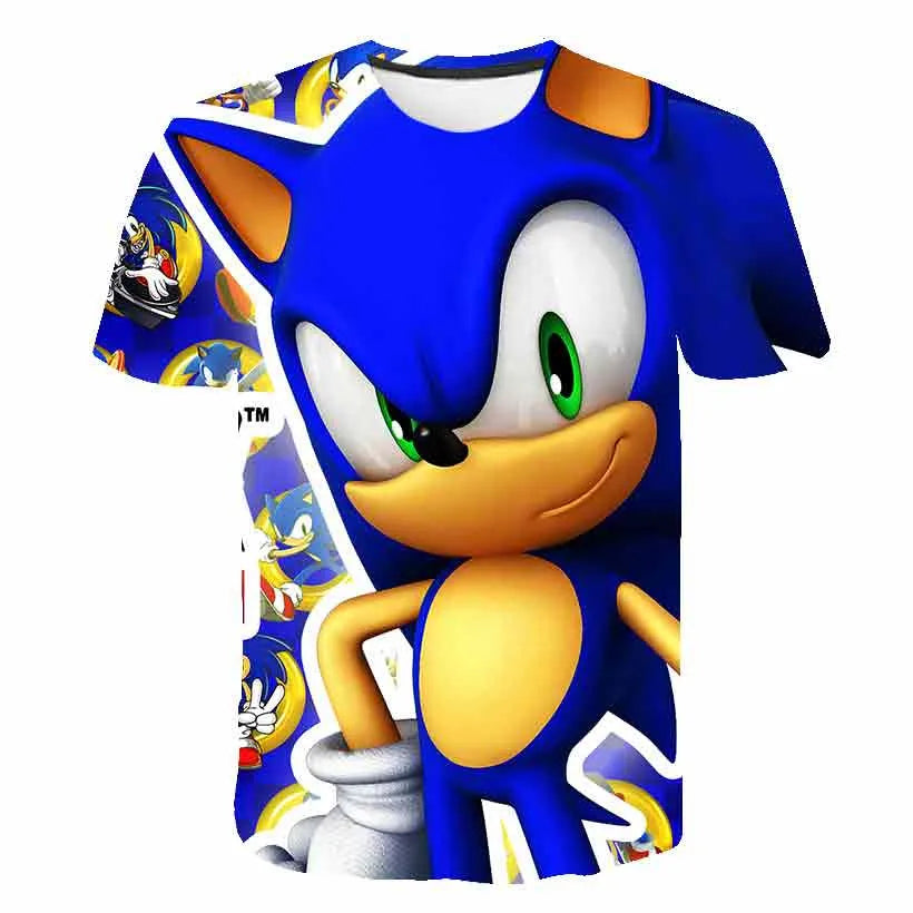 Sonic The Hedgehog: Boys Sonic T-Shirt Kids TShirts Baby Boys Casual Short Sleeves Print T-shirt For Boy Summer Children Tee Shirts Tops