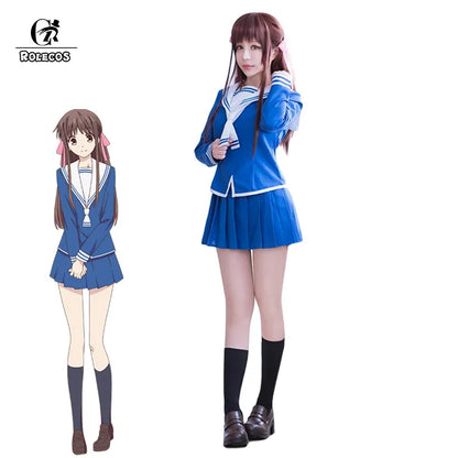 Fruits Basket: Tohru Honda Cosplay  JK Girl School Uniform