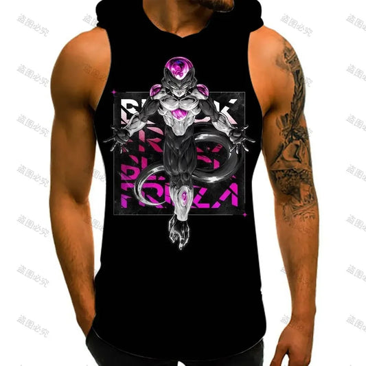 Dragon Ball Z: Bodybuilding Man Fashion Sleeveless Vests Super Saiyan Goku Men's Clothes Tops