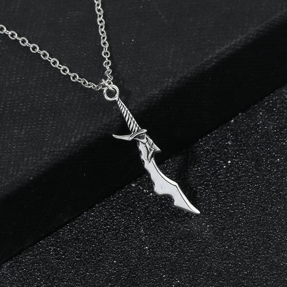 Solo Leveling: Necklace Short Blade Pendant Necklace Sung Jin-woo Yoo Jin-ho Necklace Jewelry Cosplay Props Gifts
