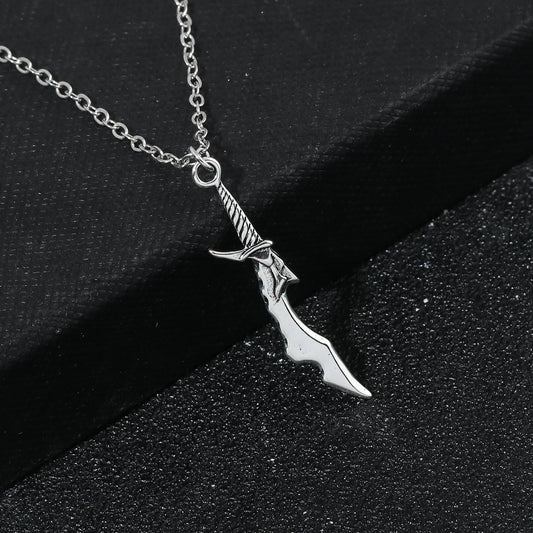 Solo Leveling: Necklace Short Blade Pendant Necklace Sung Jin-woo Yoo Jin-ho Necklace Jewelry Cosplay Props Gifts