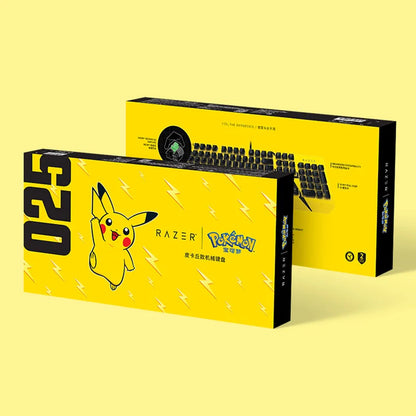 Pokemon: Pikachu Limited Edition 104 Key Wired Computer Gaming Mechanical Keyboard (Green Switch) Collection Mode