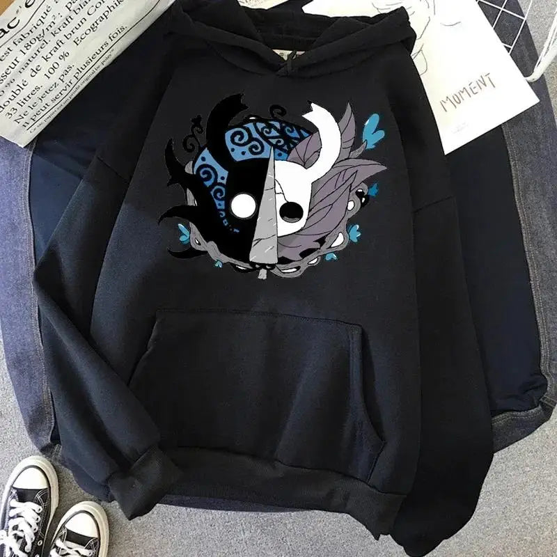 Hollow Knight: Hoodies Men Korea Ulzzang Grunge Y2k Aesthetic Fmale Autumn and Winter Pullover Hoddies Streetwear Graphic