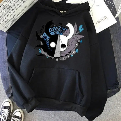 Hollow Knight: Hoodies Men Korea Ulzzang Grunge Y2k Aesthetic Fmale Autumn and Winter Pullover Hoddies Streetwear Graphic
