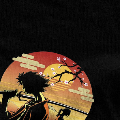 Samurai Champloo: Mugen And Jin T Shirts 100% Cotton Clothing Novelty Short Sleeve Round Neck Tees Plus Size T-Shirt