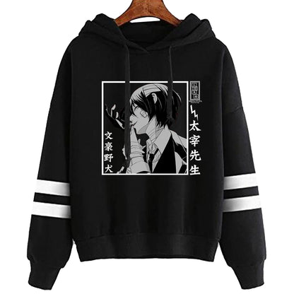 Bungo Stray Dogs: Hoodie Unisex Pocketless Sleeve Sweatshirt Men Women's Hoodie Harajuku Streetwear Japanese Manga