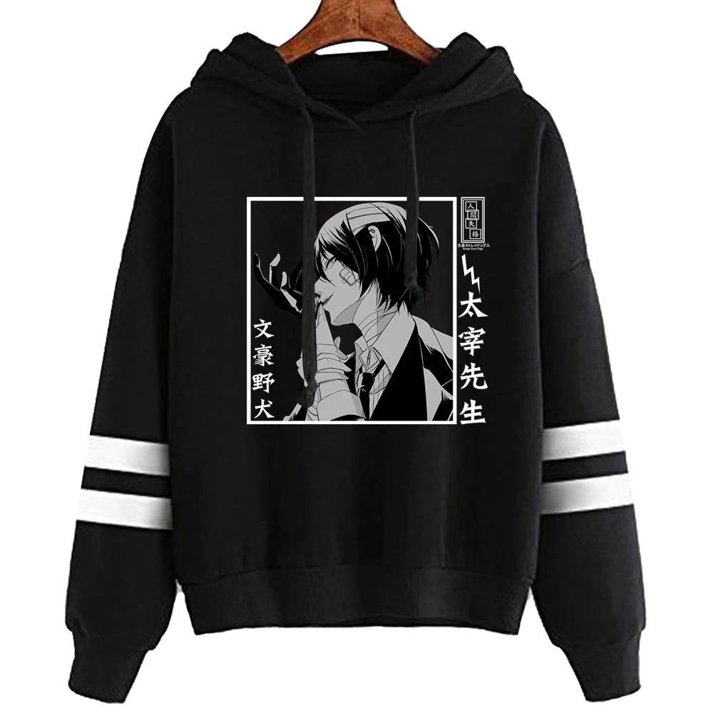Bungo Stray Dogs: Hoodie Unisex Pocketless Sleeve Sweatshirt Men Women's Hoodie Harajuku Streetwear Japanese Manga