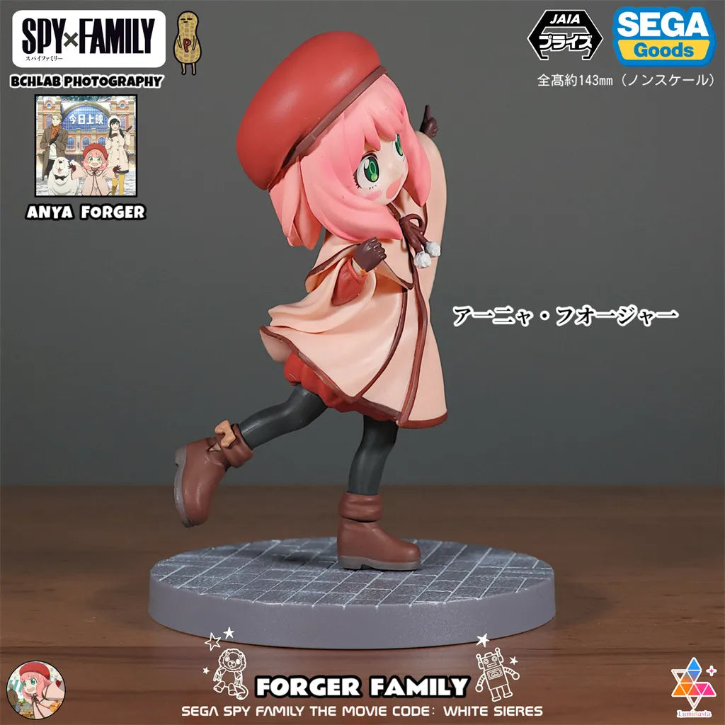 Spy x Family: Official SEGA Toy PM Series CODE White Movie Winter Outfit Statue Model Anya Yor Loid Forger Figure Anime Collectible
