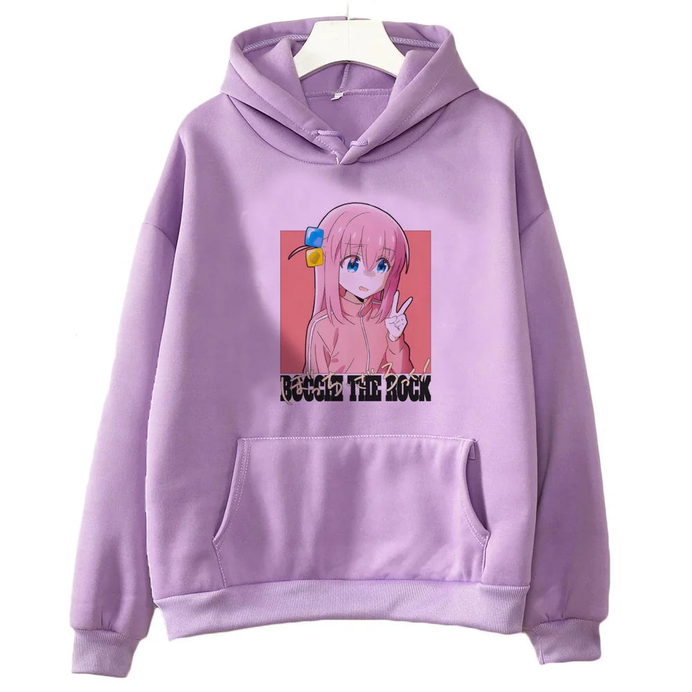 Bocchi the Rock:hoodies fashion tops cartoon 2026 cute harajuku Female Sport Coat